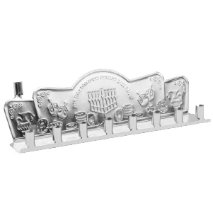 Ner Mitzvah Tin Candle Menorah